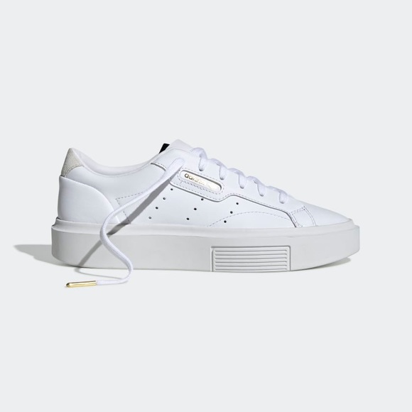 white adidas platform sneakers